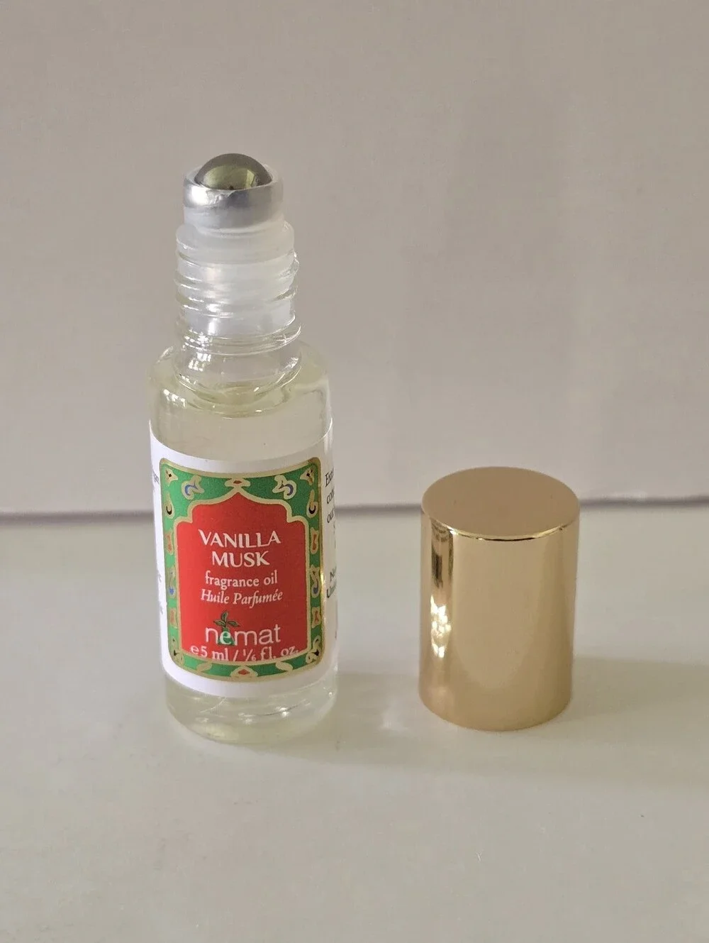 Nemat Vanilla Musk Fragrance Oil Roll-On Rollerball Glass Bottle 0.17 oz - Mini